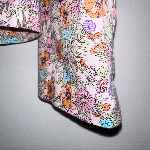 Villager Liz Claiborne Floral Cotton Blazer Jacket Size 14 Spring Garden - Picture 12 of 16